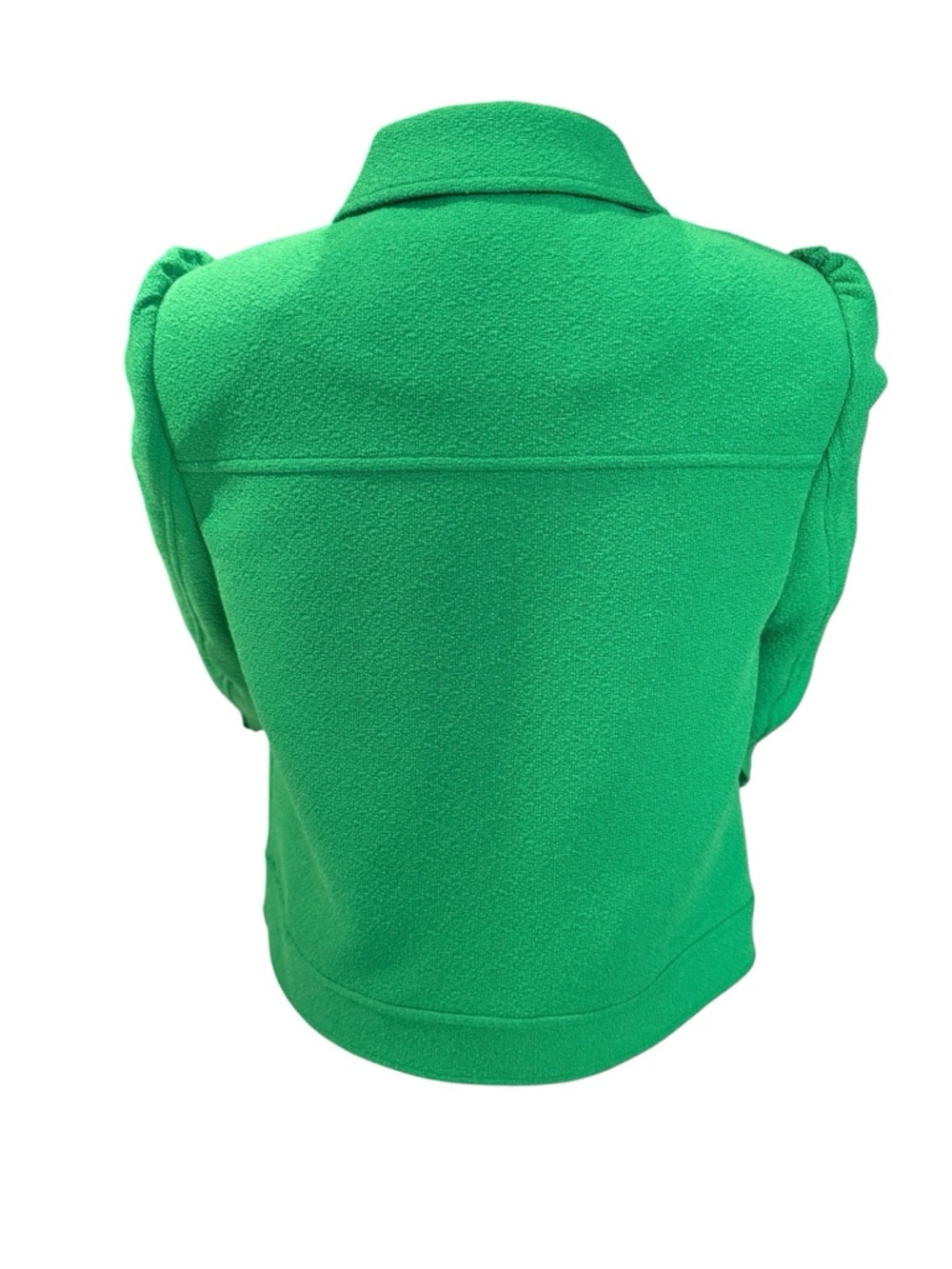 Tommy Hilfiger Long Sleeve Bright Green Cropped Button Jacket Size 6 - Picture 3 of 11